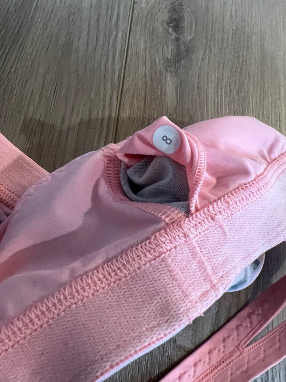 Lululemon Camo Waterbound Pink Strappy bra swim top Size 8 - Picture 3 of 5